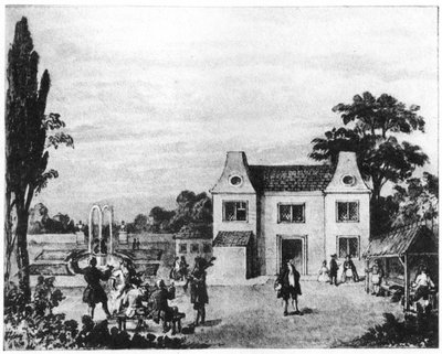 Vårhager, stedet for Lowndes Square, London, sent på 1700-tallet 1907 av Unbekannt