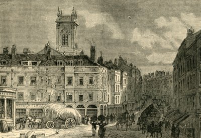 St. Andrews Church, fra Snow Hill, i 1850, c1872. av Unbekannt
