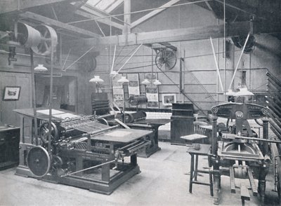 St. Bride Foundation School. Boktrykkmaskinrom, 1917 av Unbekannt