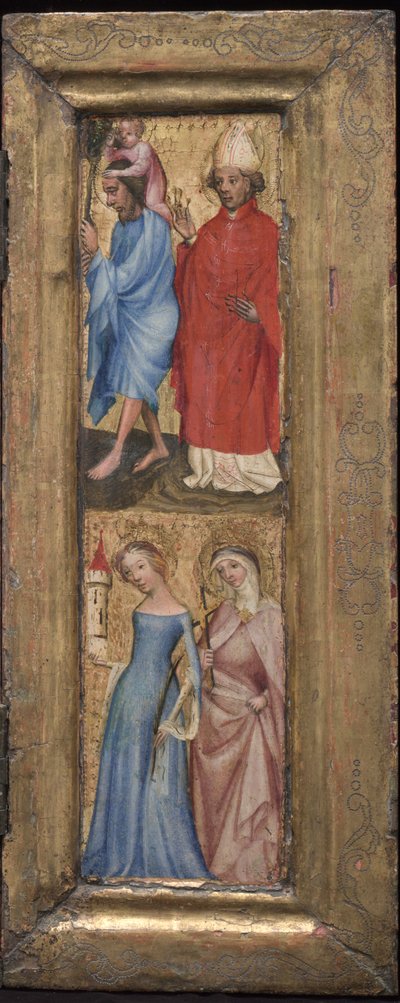 St. Christopher og St. Erasmus, St. Barbara og en annen kvinnelig helgen, ca. 1424. av Unbekannt
