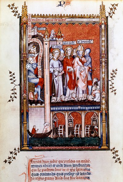 St Denis blir vist martyrene, 1317 av Unbekannt