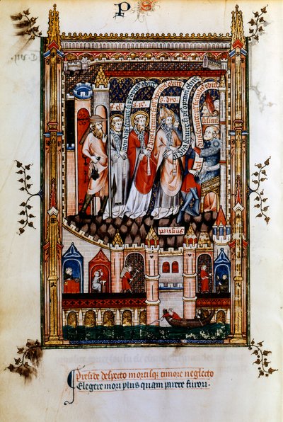 St Denis tatt til Sisinnius, 1317 av Unbekannt
