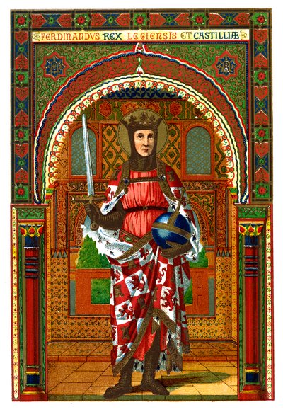 St Ferdinand Ferdinand III av Castilla og Leon, 1886 av Unbekannt