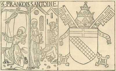 St. Frans av Assisi og Antonius av Padua, 1915. av Unbekannt