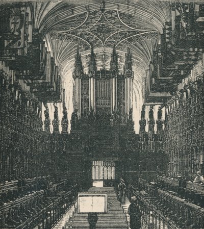 St. Georges Chapel: The Choir, Looking West, 1895 av Unbekannt