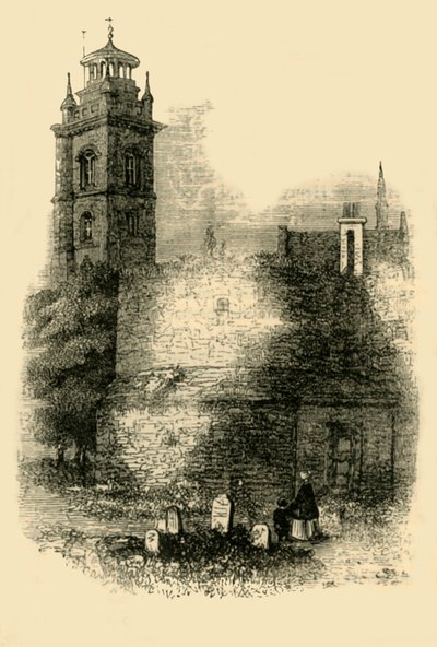 St. Giles, Cripplegate, Viser den gamle muren, c1872. av Unbekannt
