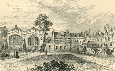 St. Helens Priory og Leathersellers Hall, c1799, c1872. av Unbekannt