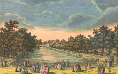 St James Park & Buckingham House, c1763. av Unbekannt