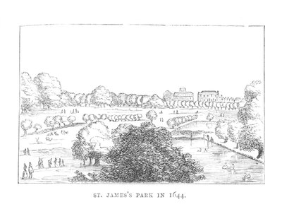St. James Park i 1644, c1870 av Unbekannt