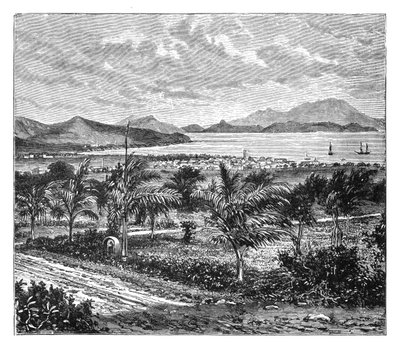 St Kitts, utsikt tatt fra Nevis, c1890 av Unbekannt