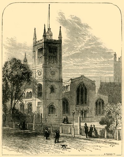St. Margarets kirke, fra nordvest, 1881. av Unbekannt