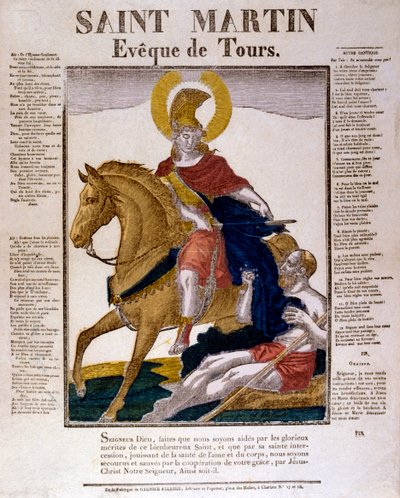 St Martin av Tours, 4. århundre 1800-tallet av Unbekannt
