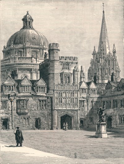 St Marys Church og Radcliffe, fra firkanten, ved Brasenose, 1896 av Unbekannt