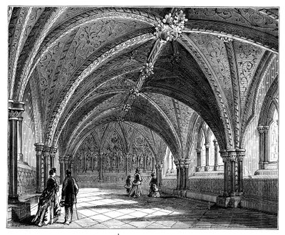 St Stephens Crypt, Westminster Palace, London, c1888 av Unbekannt
