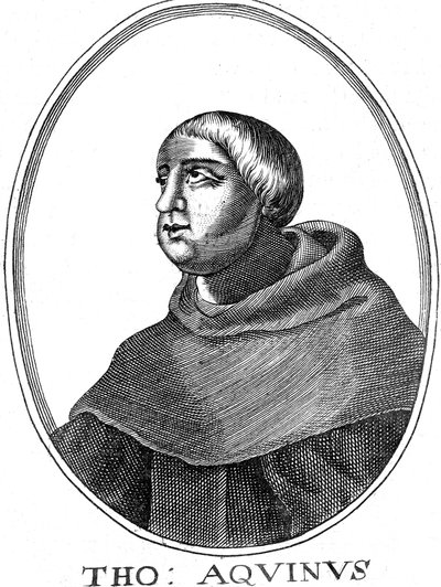 St Thomas Aquinas c1225-1274, italiensk filosof og teolog av Unbekannt