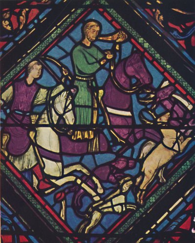 Farget glass - Chartres katedral, 1200-tallet, ca 1950. av Unbekannt