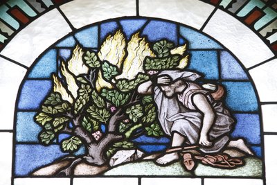 Farget glass: Moses og ilden, Budapest, Hongrie av Unbekannt