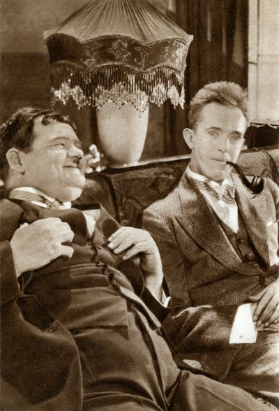 Stan Laurel og Oliver Hardy, amerikansk-basert komedieduo, 1933 av Unbekannt