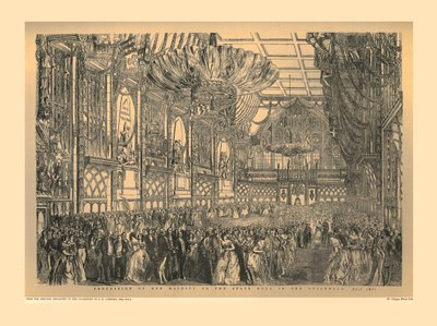 State Ball i Guildhall, 1851, 1886 av Unbekannt