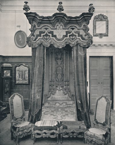 State Bed, engelsk, ca. 1708, 1928 av Unbekannt