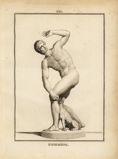 Statue av Endymion, gresk hyrde av Unbekannt