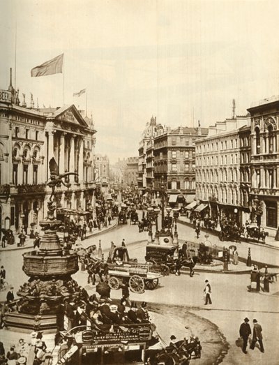 Statue av Eros ved Piccadilly Circus, London, c1910, 1935. av Unbekannt