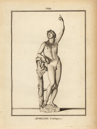 Statue av den romerske guden Apollo Coelispex, ser på himmelen av Unbekannt