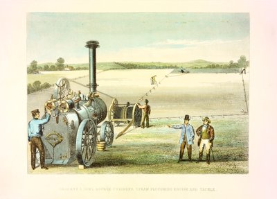 Damppløyeredskap, c1860 av Unbekannt