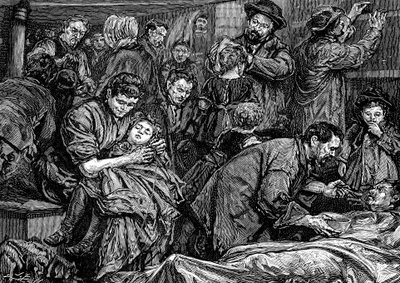 Styr passasjerer på en atlantisk dampbåt på vei til Amerika, c1850 av Unbekannt