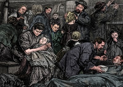 Styr passasjerer på en atlantisk dampbåt på vei til Amerika, c1850 av Unbekannt