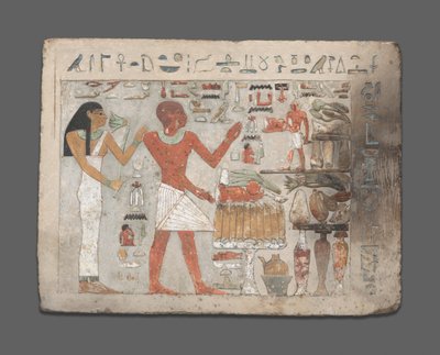 Stela av Amenemhat og Hemet, Egypt, Midtriket, tidlig dynasti 12 ca 1956-1877 fvt. av Unbekannt