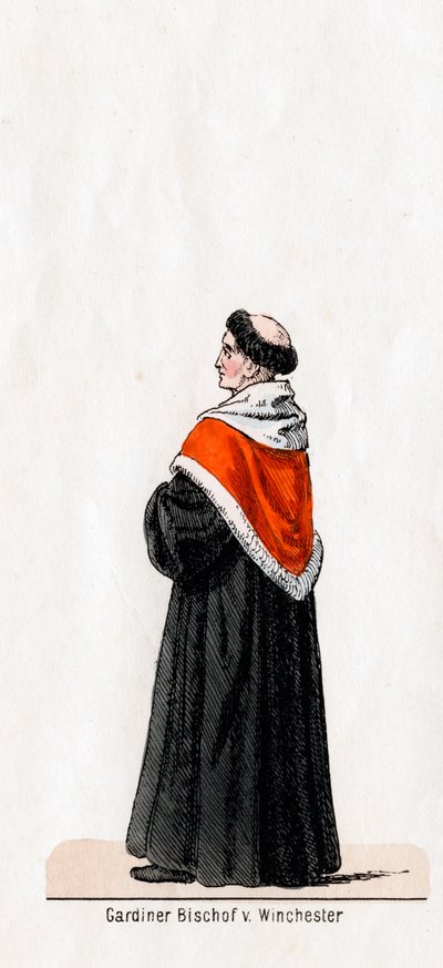 Stephen Gardiner, kostymedesign for Shakespeares skuespill, Henry VIII, 1800-tallet av Unbekannt