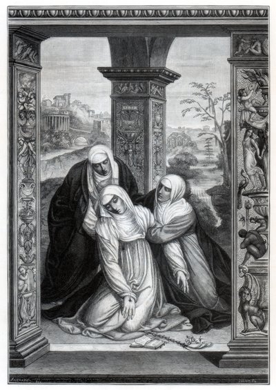 Stigmatisering av Saint Catherine of Siena, 1870 av Unbekannt