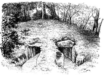 Steinaldertumulus som inneholder to kamre, Rodding, Danmark, 1913 av Unbekannt
