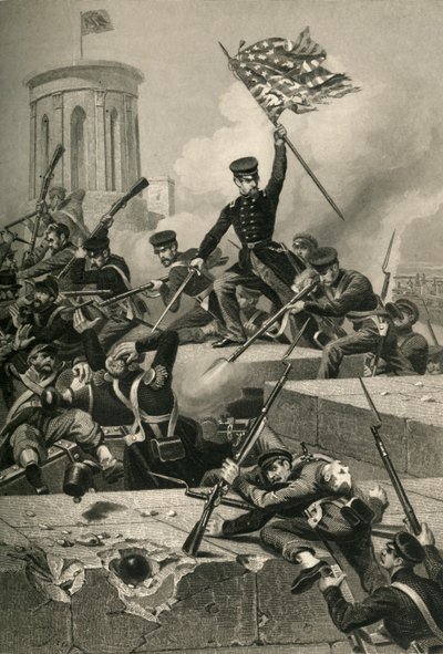 Storming av Chapultepec, 1878. av Unbekannt