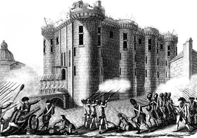 Storming av Bastillen av parisere ledet av Grenadier Guards, 14. juli 1789 1804 av Unbekannt