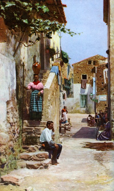 Gatebilde, Taormina, Sicilia, Italia, c1923 av Unbekannt