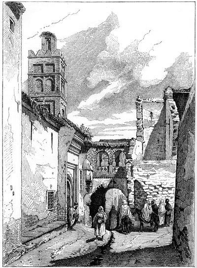 Gatevisning i Tlemcen, Algerie, c1890 av Unbekannt