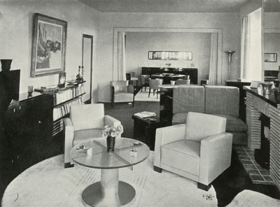 Studio og spisestue i huset i Brussel, 1937. av Unbekannt