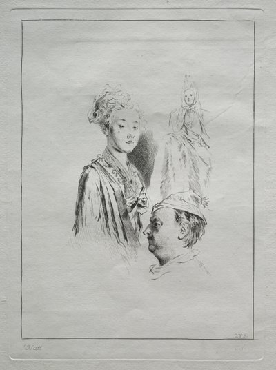 Study of Heads, 1700-tallet. av Unbekannt