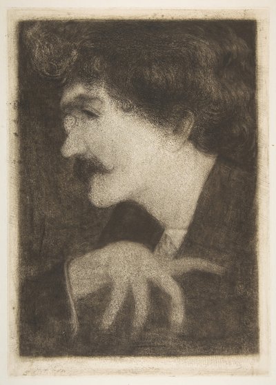 Forslag fra Whistler for hans portrett, 1870-tallet. av Unbekannt