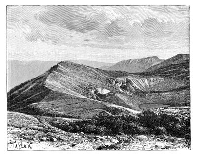 Toppen av Mount Irazu, Costa Rica, c1890 av Unbekannt