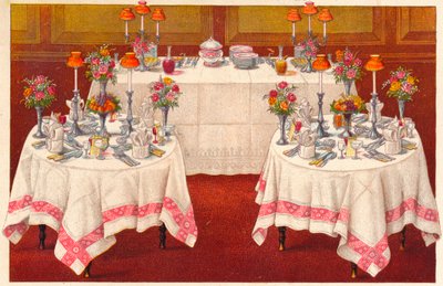 Kveldsbord med buffet, c1907. av Unbekannt