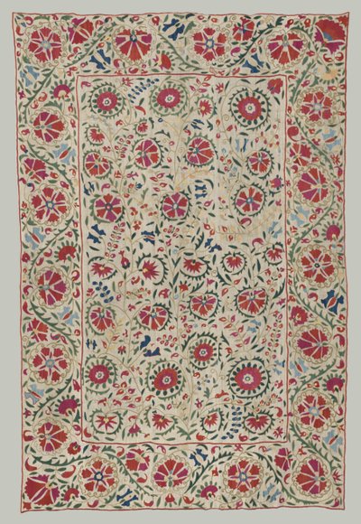 Suzani: gardin eller sengetrekk, ca 1800. av Unbekannt
