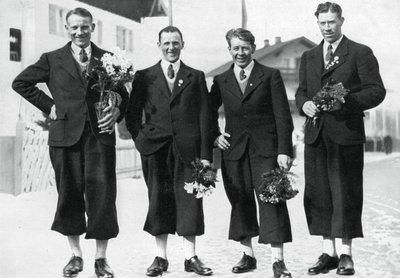 Svensk langrennslag, olympiske vinterleker, Garmisch-Partenkirchen, Tyskland, 1936 av Unbekannt