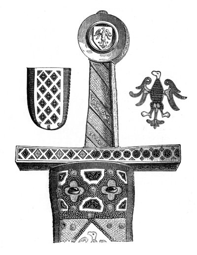 Karl den Stores sverd, 800-tallet, 1870 av Unbekannt