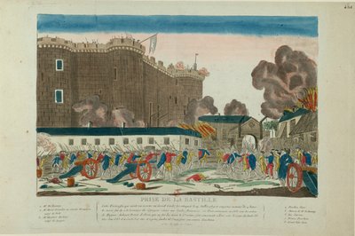 Inntak av Bastillen 14. juli 1789, 1789. av Unbekannt