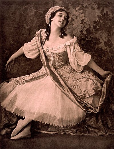 Tamara Karsavina, russisk ballerina, i Nikolai Tcherepnins ballett Le Pavillon dArmide, 1913 av Unbekannt