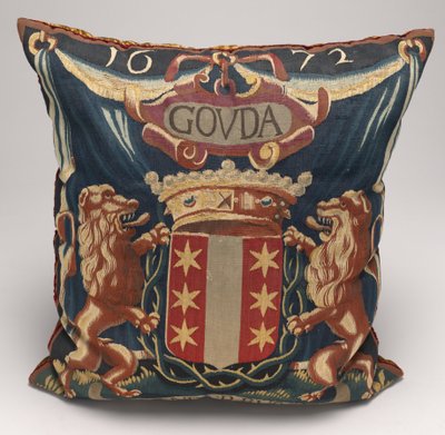 Gobelinbelagt pute, ca. 16751725. av Unbekannt