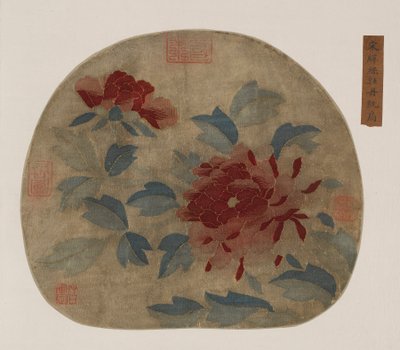 Tapet: peoner, muligens Ming-dynastiet, 1368-1644. av Unbekannt
